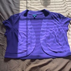 Purple opened blouse jacket